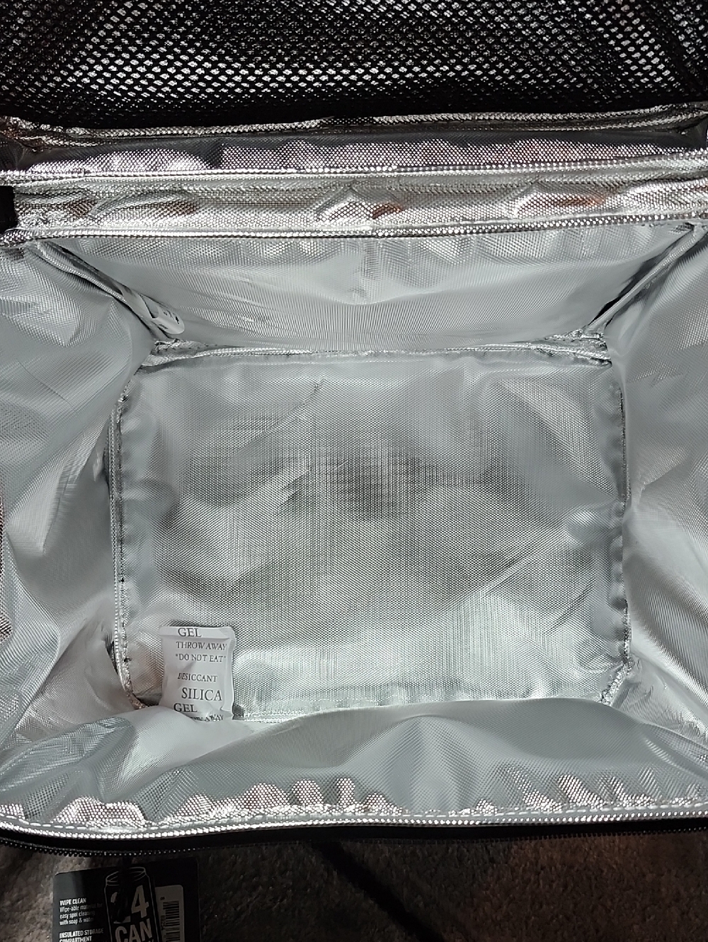 ADIDAS BLACK FULL-ZIP 24-CAN SOFT-SIDED INSULATED PORTABLE TRAVEL COOLER BAG - Picture 8 of 14